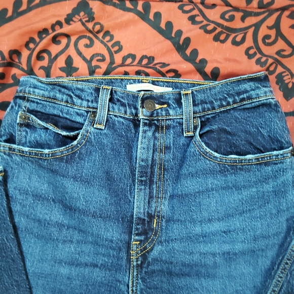 Vtg Levis 90s/Y2K 70s High Slim Straight Blue Denim Mom Jeans - Picture 9 of 16